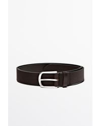 MASSIMO DUTTI - Distressed Nappa Leather Belt - Lyst