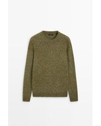 MASSIMO DUTTI - Gemêleerde Tricot Trui Met Katoen - Lyst