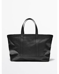 MASSIMO DUTTI - Nappa Leather Weekender Bag - Lyst