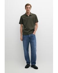 MASSIMO DUTTI - Short Sleeve V-Neck Polo Shirt - Lyst