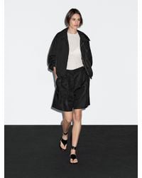 MASSIMO DUTTI - Bomberjacke Mit Puffärmeln Und Stehkragen - Lyst