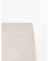 MASSIMO DUTTI - Cotton Blend Slim Fit Pants - Lyst
