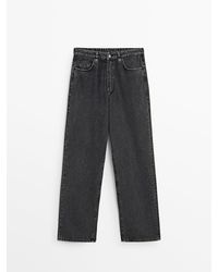 MASSIMO DUTTI - Wide-Leg High-Waist Jeans - Lyst