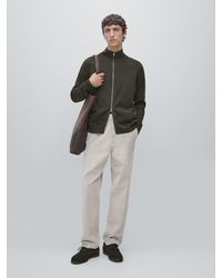 MASSIMO DUTTI - Cardigan À Manches Raglan En Coton Mélangé - Lyst