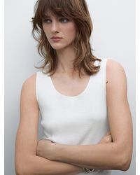 MASSIMO DUTTI - Stricktop Aus Baumwollmischgewebe - Lyst