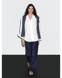 MASSIMO DUTTI - Camisa Larga Popelín 100% Algodón - Lyst