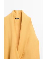 MASSIMO DUTTI - Flowing Halter Top With Ruffle Detail - Lyst