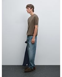 MASSIMO DUTTI - Short Sleeve Knit Wool Blend T-Shirt - Lyst