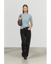 MASSIMO DUTTI - Cotton Blend Short Sleeve T-Shirt - Lyst