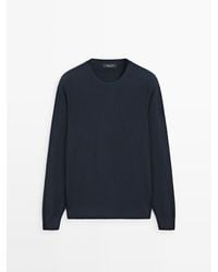 MASSIMO DUTTI - Tricot Trui Van Katoenmix Met Structuur - Lyst