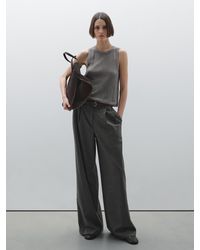 MASSIMO DUTTI - Top Punto Pointelle Mezcla Algodón - Lyst
