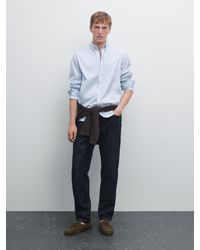 MASSIMO DUTTI - Camicia Oxford Regular Fit - Lyst