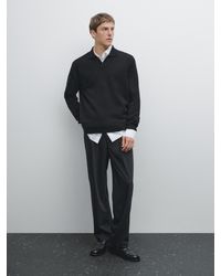 MASSIMO DUTTI - Strickpullover Aus 100% Kaschmir Mit V-Ausschnitt - Lyst