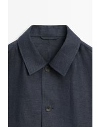 MASSIMO DUTTI - Total Look 100% Melange Linen Overshirt - Lyst
