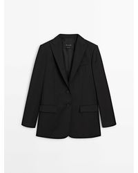 MASSIMO DUTTI - 100% Cool Wool Suit Blazer - Lyst