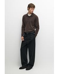 MASSIMO DUTTI - Wool Blend Polo Sweater - Lyst