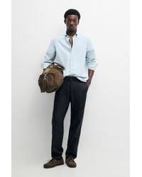 MASSIMO DUTTI - 100% Linen Trousers With Elasticated Waist - Lyst