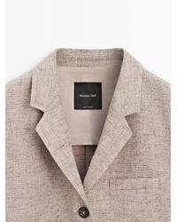 MASSIMO DUTTI - Linen Melange Blazer - Lyst