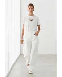 MASSIMO DUTTI - 100% Cotton Short-Sleeve T-Shirt - Lyst