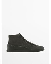MASSIMO DUTTI - Canvas High-Top Trainers - Lyst