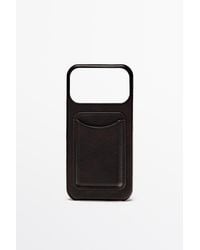 MASSIMO DUTTI - Nappa Leather Iphone 17 Pro Max Case - Lyst