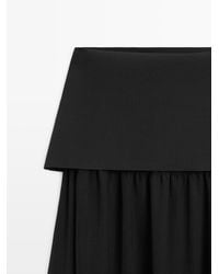 MASSIMO DUTTI - Combined Flowing Midi Skirt - Lyst