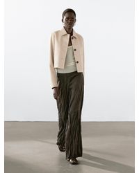 MASSIMO DUTTI - Veste Courte En Cuir Nappa - Lyst