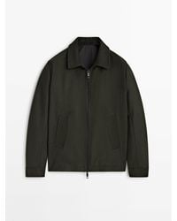 MASSIMO DUTTI - Wool Blend Jacket With Zip - Lyst