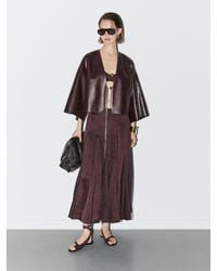 MASSIMO DUTTI - Kimono Escote Pico Piel Napa - Lyst