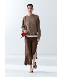 MASSIMO DUTTI - Fine-Knit Wool Blend Sweater - Lyst