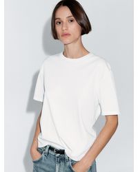 MASSIMO DUTTI - T-Shirt Mit Ziernaht Am Rücken - Lyst