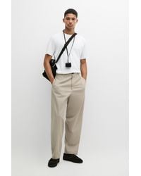 MASSIMO DUTTI - Relaxed Fit Short Sleeve Cotton T-Shirt - Lyst