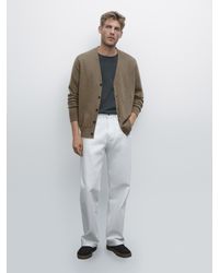 MASSIMO DUTTI - Cardigan Aus 100 Kaschmir Mit V-Ausschnitt - Lyst