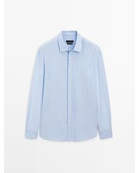 MASSIMO DUTTI - Regular Fit Overhemd Met Gestreept Detail - Lyst