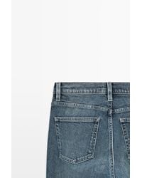 MASSIMO DUTTI - Jeans Slim Fit Cropped Tiro Medio - Lyst