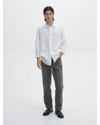 MASSIMO DUTTI - Camicia Slim Fit 100% Lino - Lyst