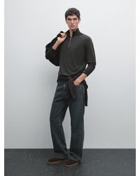 MASSIMO DUTTI - Jersey Punto Cuello Cremallera - Lyst