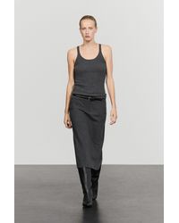 MASSIMO DUTTI - 100% Cashmere Ribbed Knit Top - Lyst