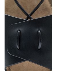 MASSIMO DUTTI - Flat Leather Strappy Sandals - Lyst