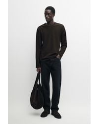MASSIMO DUTTI - Double-Finish Cotton Blend Long Sleeve T-Shirt - Lyst