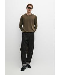 MASSIMO DUTTI - 100% Merino Wool Knit Round Neck Sweater - Lyst
