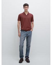 MASSIMO DUTTI - Polo En Maille De Coton À Manches Courtes - Lyst