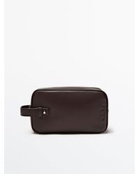Brown Toiletry bags and wash bags for Men | Lyst