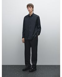 MASSIMO DUTTI - Regular-Fit-Hemd Aus Serge 100 Baumwolle - Lyst