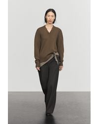 MASSIMO DUTTI - 100% Cashmere Knit Sweater With Button Detail - Lyst