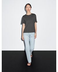 MASSIMO DUTTI - Camiseta Interlock Cuello Redondo 100% Algodón - Lyst