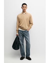 MASSIMO DUTTI - 100% Wool Knit Polo Sweater - Lyst
