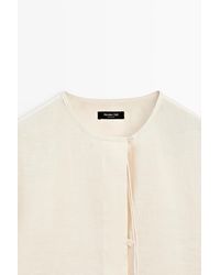 MASSIMO DUTTI - Camisa Detalle Escote 100% Lino - Lyst