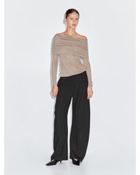 MASSIMO DUTTI - Langarmshirt Mit Strass - Lyst