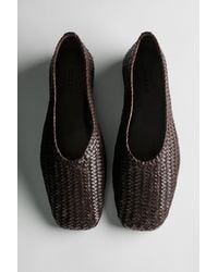 MASSIMO DUTTI - Braided Leather Ballet Flats - Lyst